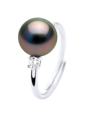 Ring Sieraden - Echte Gecultiveerde Tahiti Parels Rond 8-9 mm