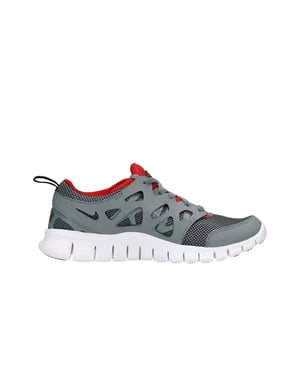 Nike Free Run 2 GS Lace Up Grijs Synthetisch Kinderschoenen 443742 035