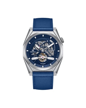 Heritor Automatische Amadeus Semi-Skelet Horloge met Leren Band