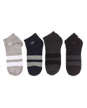 Pack of 4 men's ankle socks, men's short socks
