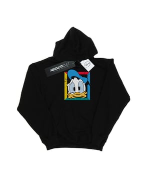Disney Jongens Donald Duck Panicked Hoodie (Zwart)