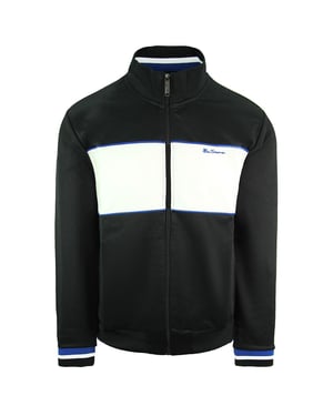 Ben Sherman zwart trainingsjack met panelen voor heren
