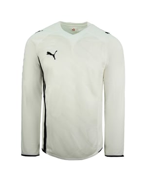 Puma King PAOK FC Tredje Långärmad Vit Svart Herr Fotbollströja 737223 01