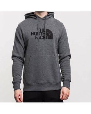 The North Face Mens Drew Peak Embroidery Overhead Hoodie Grey
