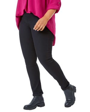 Curve Stretch Denim Elastic Waist Jegging