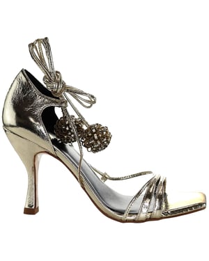 Ted Baker Hilaray Pom Pom Womens Gold Sandals
