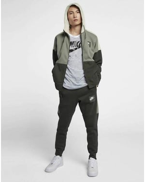 Nike Air Trainingspak met rits voor heren Olijfgroen