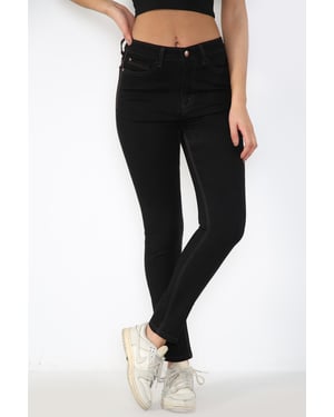 Ladies Magic Shaping High Waisted Skinny Jeans in Black