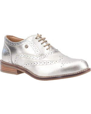 Hush Puppies Natalie Female Lace Ladies Shoes GOLD