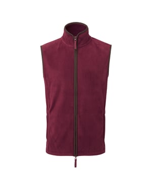 Premier Heren Artisan Fleece Gilet (Bourgogne/Bruin)