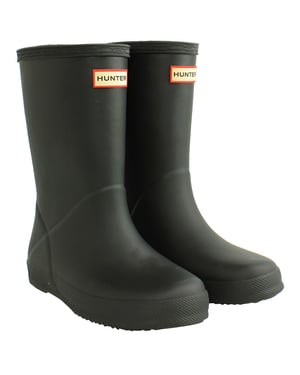 Hunter Original First Kids Black Wellingron Boots