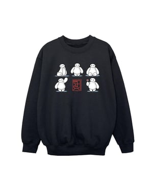 Disney Jongens Big Hero 6 Baymax Veel houdingen Sweatshirt (Zwart)