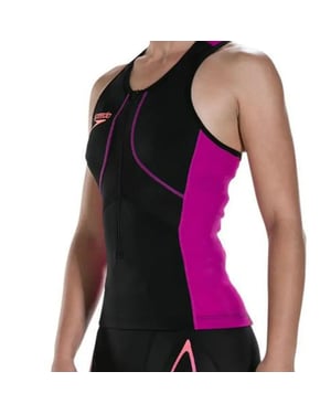 Speedo Fastskin Xenon Tri Singlet Zwart Paars Dames Zwemtop 8 11424C148