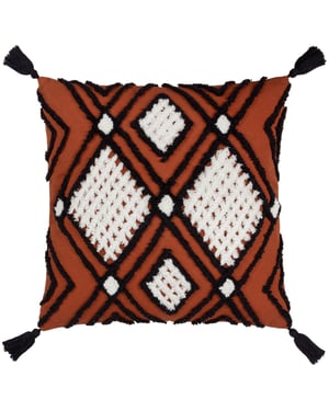 furn. Aquene Tufted Tasselled Cushion Cover