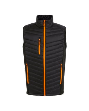 Regatta Heren Navigate Gewatteerd Hybride Gilet (Zwart/Oranje Pop)