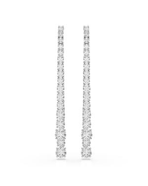 Swarovski 'Matrix Tennis' Dames Oorbellen van Basismetaal - Zilver 5709257