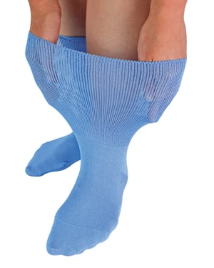 Extra Wide Bamboo Oedema Socks | Dr.Socks | Mens & Ladies | Socks for Swollen Feet Ankles Legs & Diabetics - Blue