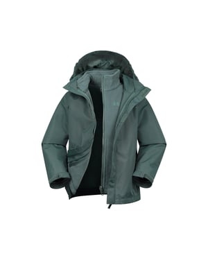 Mountain Warehouse Kinder/Kinder Fell 3 in 1 Waterafstotend Jasje (Donkere Khaki)