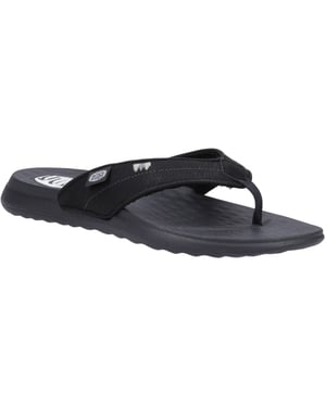 HEYDUDE Christi Flip Classic Damers Svarta Sandaler