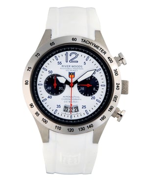 River Woods: Womens White Watch