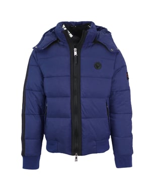 Plein Sport Padded Taped Sleeve Navy Blue Jacket