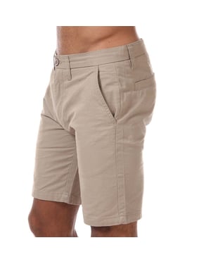 Men's Weekend Offender Dillenger Cotton Twill Chino Shorts in Stone