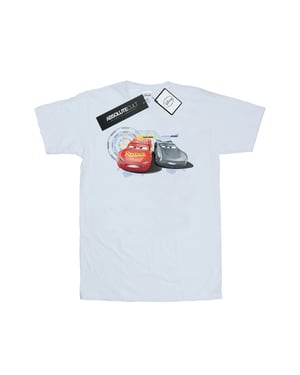 Disney Mens Cars Lightning Vs Storm T-Shirt (White)