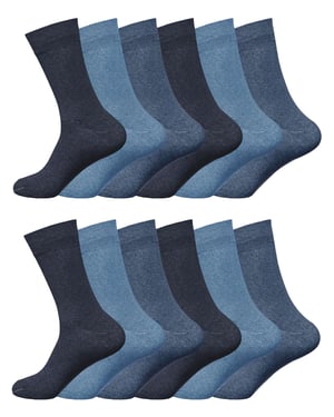 Enzo | 12 Pairs Mens Cotton Socks
