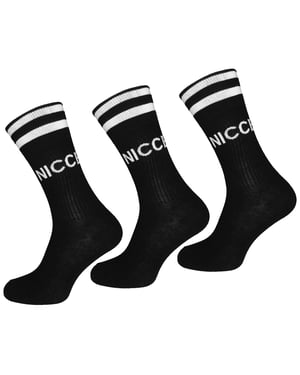 Nicce 3-Pack Cavelette Mens Black Socks