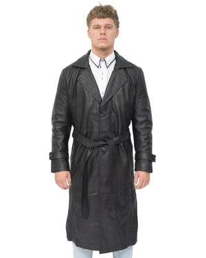 Trench Coat i läder för herrar - Appleton