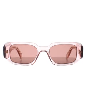 Prada PR17WS 19Q10D transparante perzik lichtbruine zonnebril