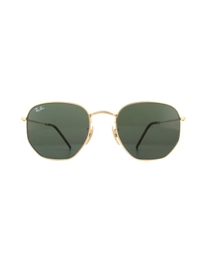 Ray-Ban Sunglasses Hexagonal 3548N 001 Gold Green