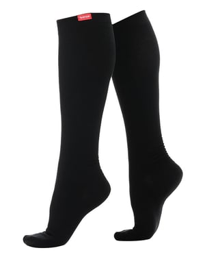 Vochtafvoerende nylon 20-30 mmhg compressiesokken - Zwart