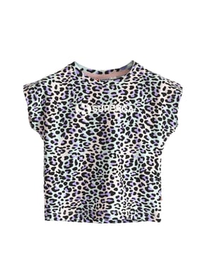 Superga Kinder/Kinder T-shirt met luipaardprint (Sering / Zwart)