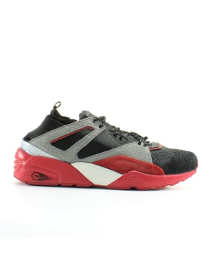Puma BOG Sock Rioja Zwart Grijs Suède Leer Heren Lace Up Trainers 361456 03