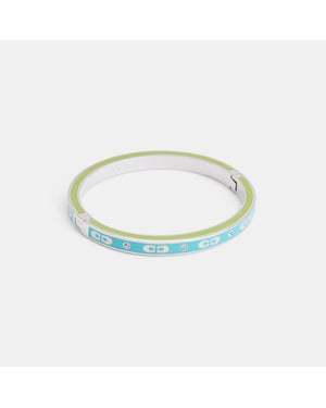 Kissing C Multi Enamel Hinged Bangle