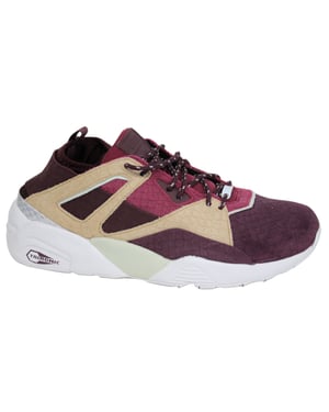 Puma Trinomic BOG Sock Rioja Mens Lace Up Burgundy Trainers 361456 02 D9