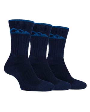 3 Pairs Mens Heavy Cushioned Breathable Outdoor Cotton Hiking Socks
