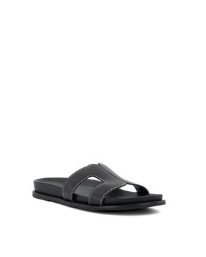Dune Ladies LOUPA Topstitch-Detail Comfort-Footbed Slider Sandals