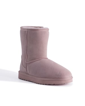Aus Wooli "Bronte" Australia Mid Calf Zip, Pale Pink