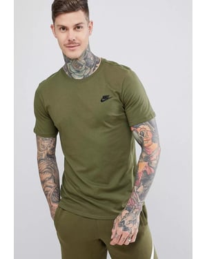 Nike Sportswear Club Mens T Shirt in Olive