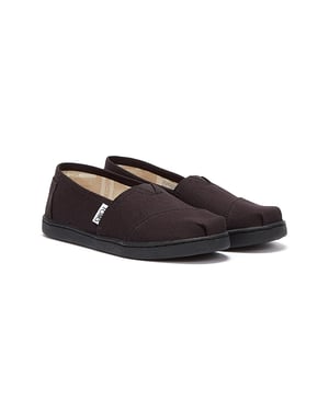 Boys Girls TOMS Alpargata Youth Black / Black Espadrilles