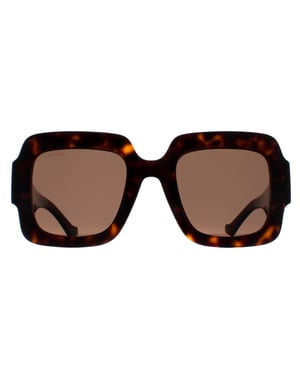 Gucci Vierkante Dames Havana Bruin GG1547S