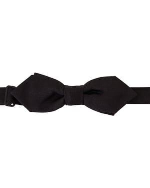 Dolce & Gabbana Elegante Zwarte Zijden Strik Mannen Stropdas
