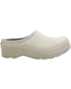 Hunter Play Lined Mens White Clogs