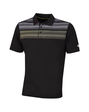 Island Green Matrix Print Heren Zwart Golf Poloshirt