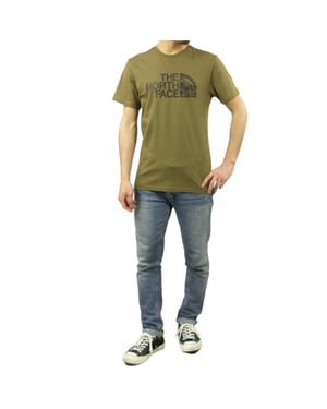 The North Face Mens Woodcut Dome T Shirt Military Green