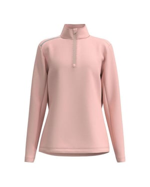 Forelson Womens/Ladies Broadway Quarter Zip Golf Base Layer Top (Pink)