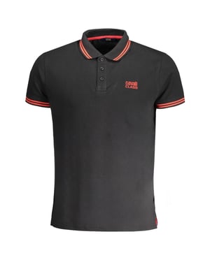 Cavalli Class Polo Shirt met Tipped Kragen Rood Logo Zwart