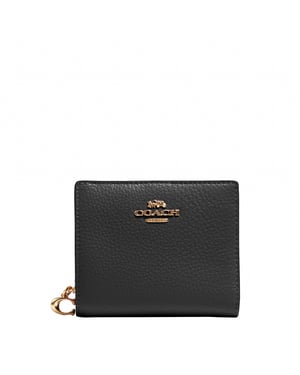 Refined Pebbled Leather Snap Wallet